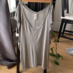 Maggie Ward Slouchy Top with Leather Details